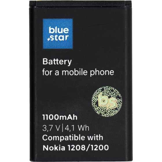 Blue Star Battery For Nokia 1208 / 1200 / C1 / 1616 / 1800 1100 mAh