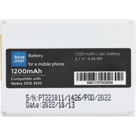 Blue Star Battery For Nokia 3310 / 3510 1200 mAh