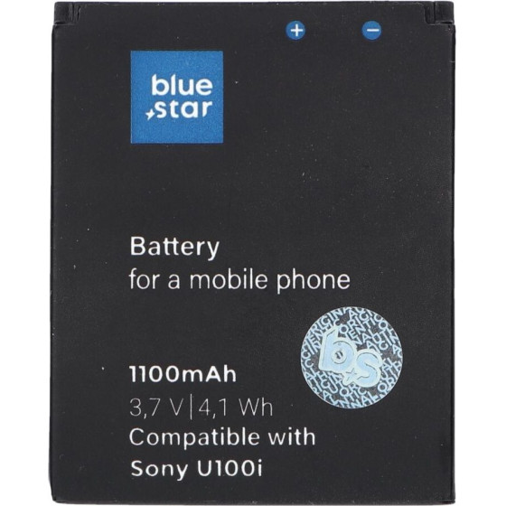 Blue Star Battery For Sony Ericsson U100 Yari / J10 / J10i2 Elm / Hazel 1100 mAh