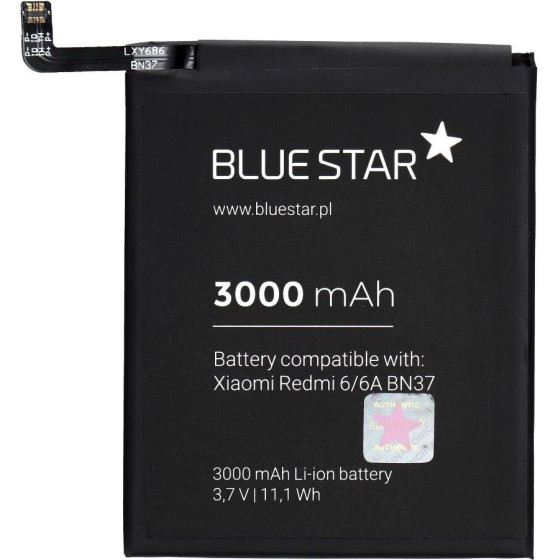 Blue Star Battery For Xiaomi Redmi 6 / 6A (BN37) 3000 mAh