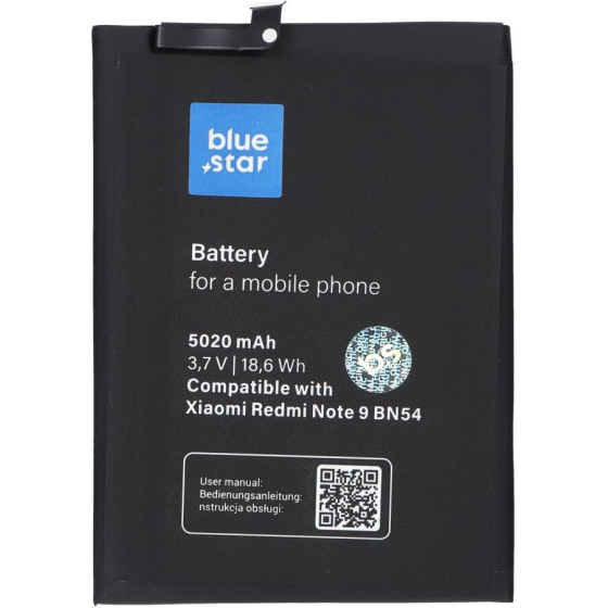 Blue Star Battery For Xiaomi Redmi Note 9 (BN54) 5020 mAh