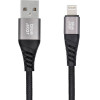 Blue Star Braided Cable 2,4A Usb A To Lightning TFK-DC-003 1,2 m black