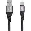 Blue Star Braided Cable 3A 20W Usb A To Type C Pd QC4.0 TFK-DC-003 1,2 m black