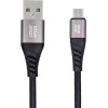 Blue Star Braided Cable 2A Usb A To Micro Usb TFK-DC-003 1,2 m black