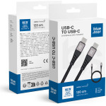 Blue Star Braided Cable 3A 60W Type C To Type C Pd QC4.0 TFK-DC-003 1,2 m black