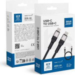 Blue Star Braided Cable 3A 60W Type C To Type C Pd QC4.0 TFK-DC-004 2 m black