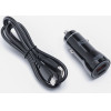 Blue Star Car Charger 3A 25W Type C + Usb A + Cable Type C To Lightning Pd QC3.0 Afc Pps black