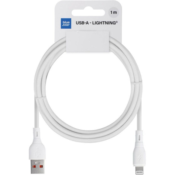 Blue Star Eco Cable 2,4A Usb A To Lightning PJ68-24-2.4 1m white
