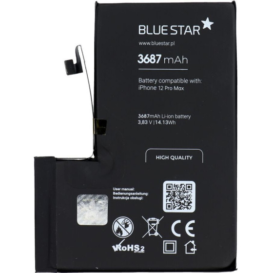 Blue Star Hq Battery For Iphone 12 Pro Max 3687 mAh