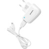 Blue Star Lite Travel Charger 1A 5W Usb A + Cable Usb A To Lightning TFK-TC-1095B white