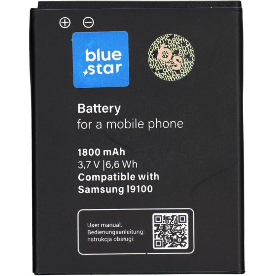 Blue Star Premium Battery For Samsung S2 I9100 1800 mAh