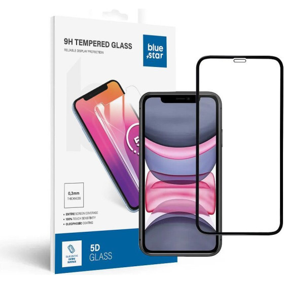Blue Star Tempered Glass - App Iphone Xr/11 5D Full Cover black