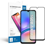 Blue Star Tempered Glass - Samsung A05s Full Face (Full Glue With frame/Small size) - Black Tempered Glass