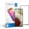 Blue Star Tempered Glass - Samsung A12 Full Face (Full Glue With frame/Small size) - Black Tempered Glass
