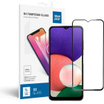 Blue Star Tempered Glass - Samsung A22 5G Full Face (Full Glue With frame/Small size) - Black Tempered Glass