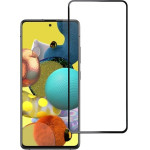 Blue Star Tempered Glass - Samsung A51 Full Face (Full Glue With frame/Small size) - Black Tempered Glass