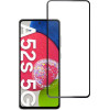 Blue Star Tempered Glass - Samsung A52/52s 5G/Lte Full Face (Full Glue With frame/Small size) - Black Tempered Glass