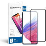 Blue Star Tempered Glass - Samsung A53 5G Full Face (Full Glue With frame/Small size) - Black Tempered Glass