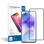 Blue Star Tempered Glass - Samsung A55 5G Full Face (Full Glue With frame/Small size) - Black Tempered Glass