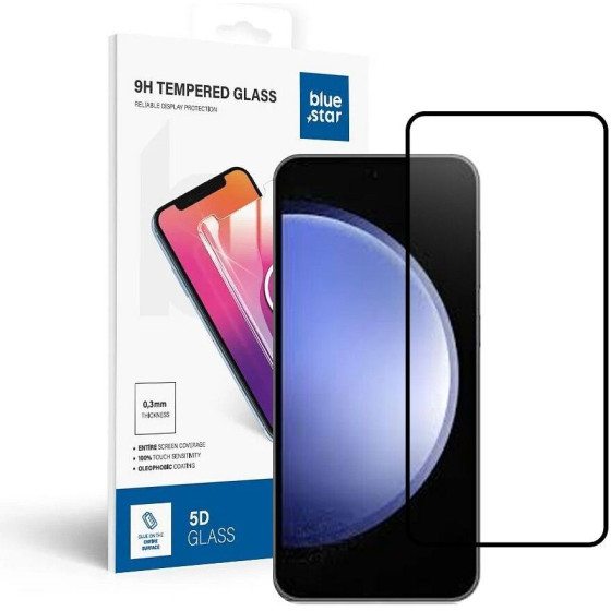 Blue Star Tempered Glass - Samsung Galaxy S25 Full Face (Full glue/Case friendly) - Black Tempered Glass