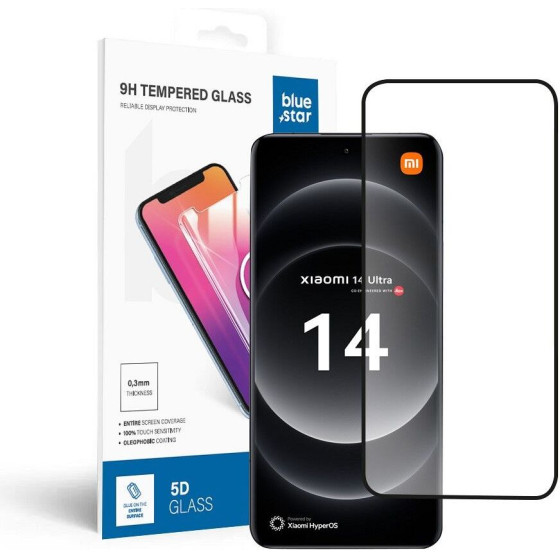 Blue Star Tempered Glass - Xiaomi 14 Ultra - Black Tempered Glass