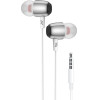Blue Star Wire Earphones Jack 3,5 Mm With Microphone M09 1,2 m white