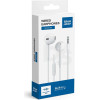 Blue Star Wire Earphones Jack 3,5 Mm With Microphone PA-E65 1,2 m white