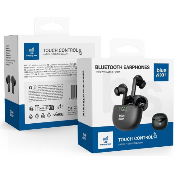 Blue Star Wireless Earphones Bluetooth Tws T60 black