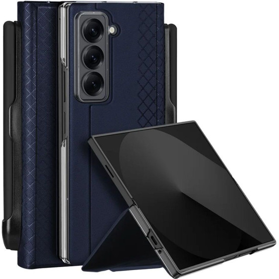 Dux Ducis Case Bril With Pen Holder For Samsung Z Fold SE/W25 blue