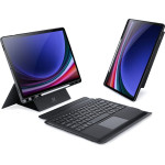 Dux Ducis Case Dk Foldable With Wireless Keyboard For Samsung Tab S10 Plus/S9 Plus/S9 Fe Plus black