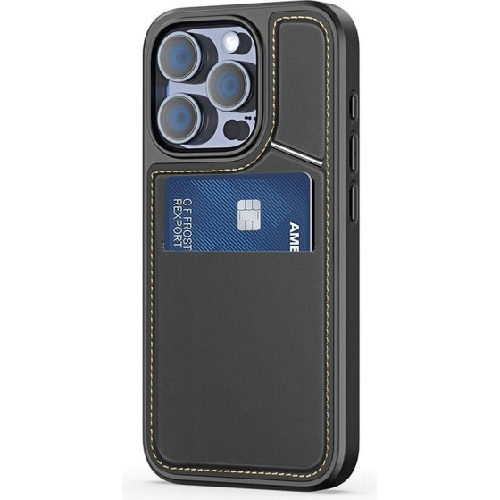 Dux Ducis Case Rafi Ii Mag With Stand Compatible With Magsafe For Iphone 15 Pro black
