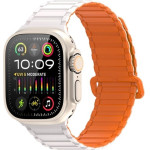 Dux Ducis Strap Kj Nylon For Apple Watch 42 / 44 / 45 / 49 Mm Silver/Orange