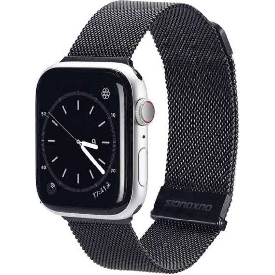 Dux Ducis Strap Milanese Stailess Steel Magnetic For Apple Watch 38 / 40 / 41 Mm black