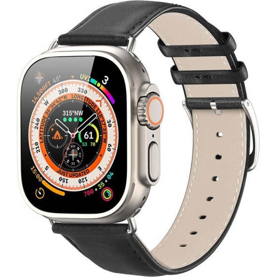 Dux Ducis Strap Ys Genuine Leather For Apple Watch 38 / 40 / 41 Mm black