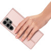 Dux Ducis Wallet Case Skin Pro For Samsung S25 Ultra rose
