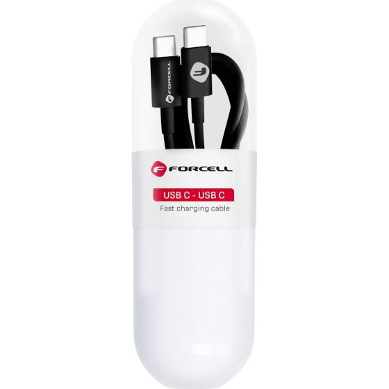 FORCELL C293 Cable Type C To Type C Pd Qc 48W Tube 1 m black