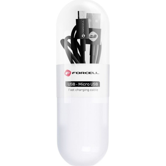 FORCELL C321 Cable Usb A To Micro Usb 2,4A Tube 1 m black