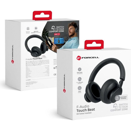 FORCELL F-Audio Touch Beat Wireless Headphones Bluetooth Anc black