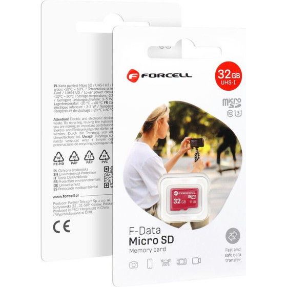 FORCELL F-Data Memory Card 32GB UHS-I U3 Class 10