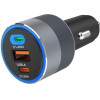 FORCELL F-Energy Alu Car Charger 2 x Type C + Usb A Pd QC4.0 Sfc 2.0 4,5A 65W gray