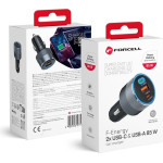 FORCELL F-Energy Alu Car Charger 2 x Type C + Usb A Pd QC4.0 SFC2.0 3A 85W gray