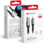 FORCELL F-Energy C256 Cable Usb A To Type C QC3.0 3A 66W Cafule 2 m black