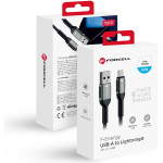 FORCELL F-Energy C257 Cable Usb A To Lightning 2,4A 12W Cafule 1,2 m black