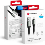 FORCELL F-Energy C257 Cable Usb A To Lightning 2,4A 12W Cafule 3 m czarny