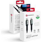 FORCELL F-Energy C259 Cable Type C To Lightning Pd 3A 27W Cafule 1,2 m black
