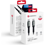 FORCELL F-Energy C260 Cable Type C To Type C QC4.0 Pd 5A 100W Cafule 1,2 m black