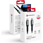 FORCELL F-Energy C263 Cable Type C To Type C QC4.0 Pd 5A 240W Cafule 1,2 m black