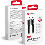FORCELL F-Energy C338 Cable Type C To Type C Pd QC4.0 3A 60W 0,25 m black