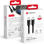 FORCELL F-Energy C338 Cable Type C To Type C Pd QC4.0 3A 60W 0,5 m black