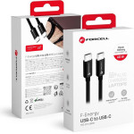 FORCELL F-Energy C338 Cable Type C To Type C Pd QC4.0 3A 60W 1,5 m black